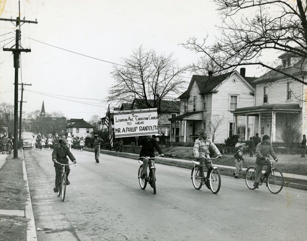 Photo of bikers in a parade