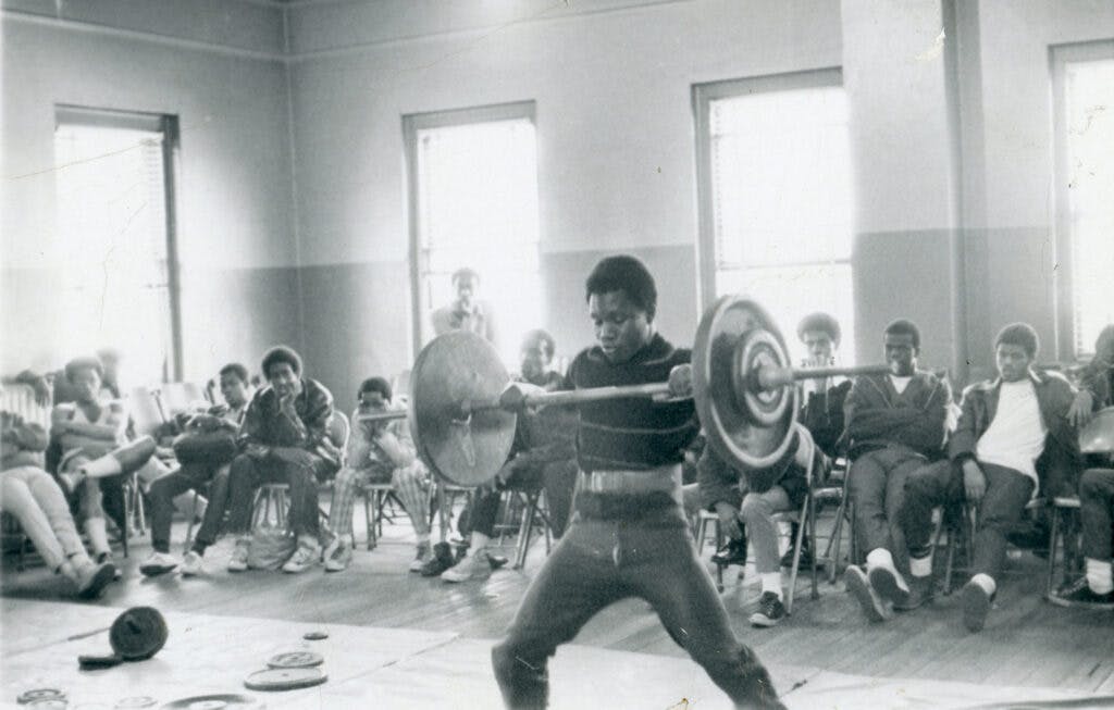 Weightlifting inside the YMCA